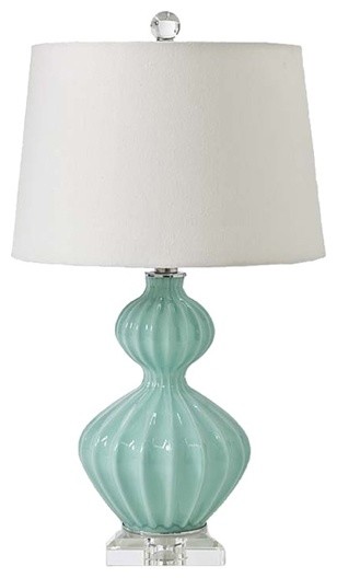 Regina Andrew Lighting Aqua Glass Ripple Lamp