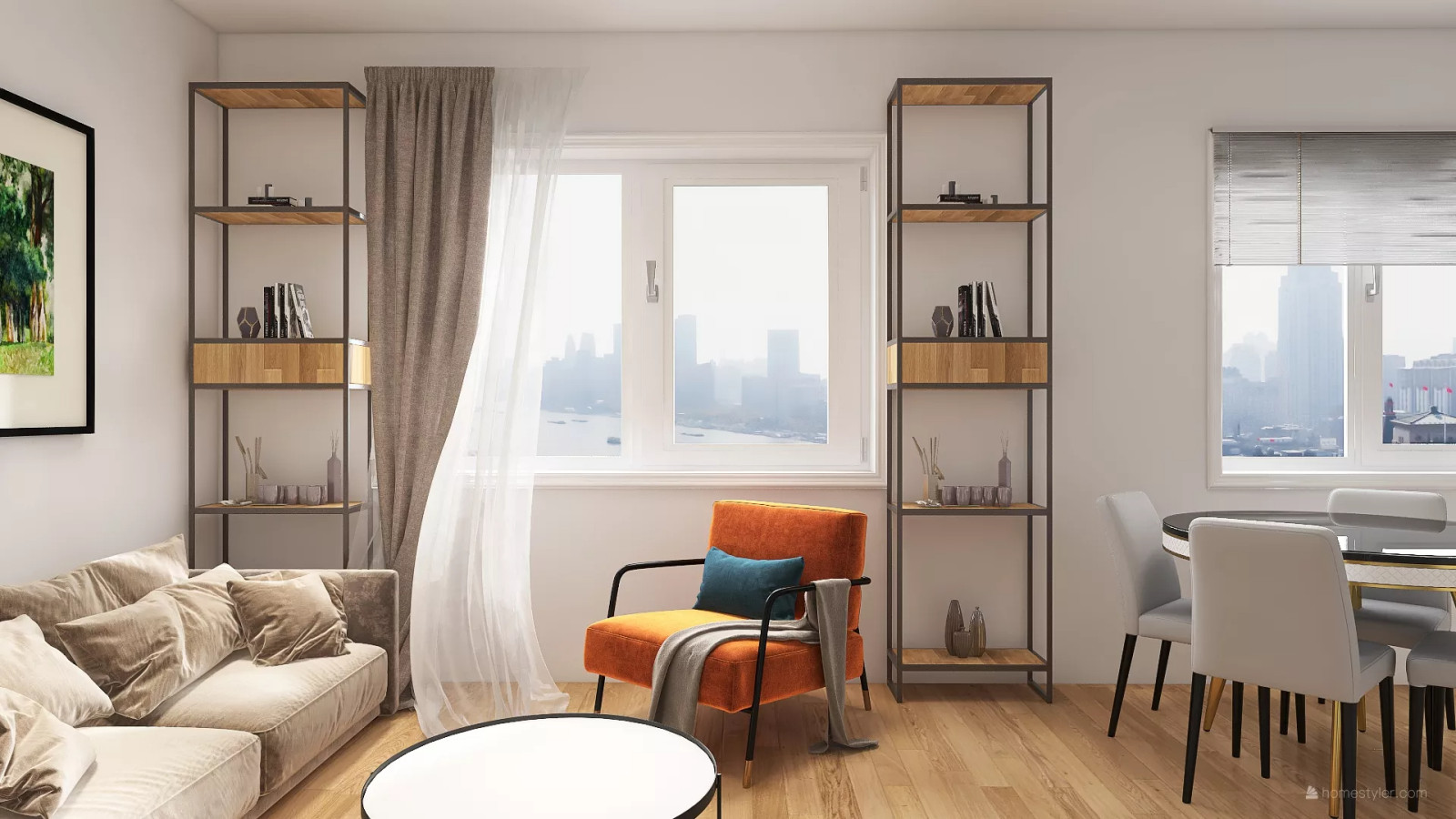 Квартира 57 кв.м. в скандинавском стиле, г. Калининград