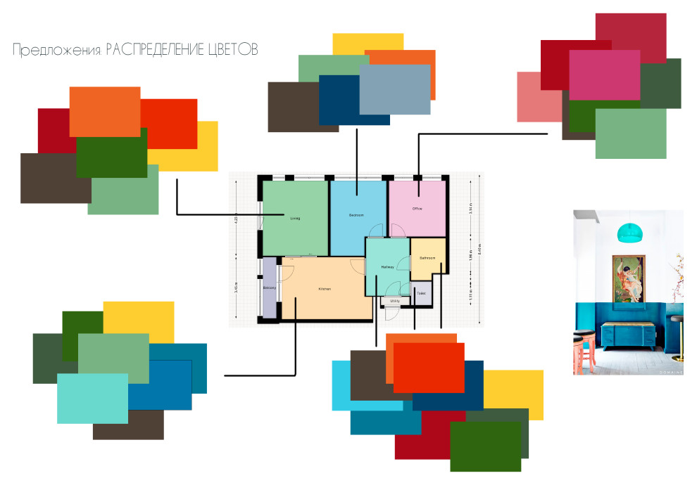 Яркая квартира для пары с попугаями (ЖК Ligovsky Life)