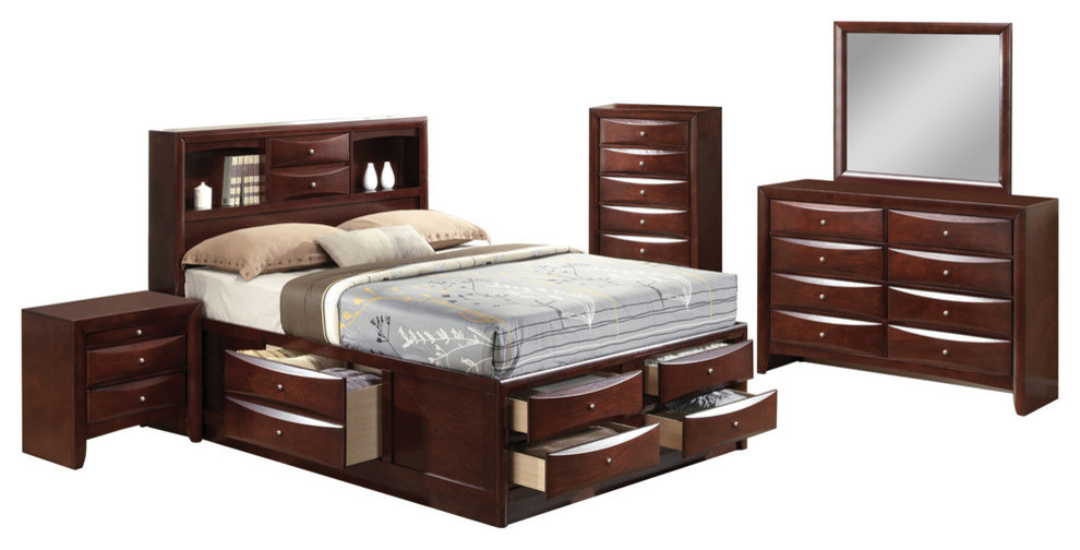 Acme Ireland 4Piece Bedroom Set, Queen Transitional Bedroom
