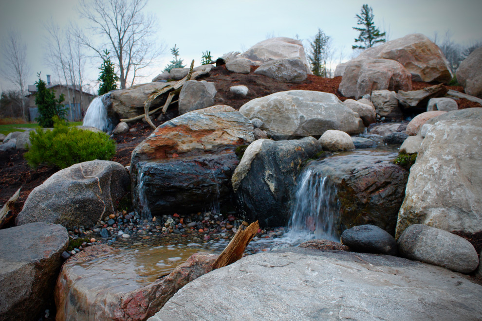 Design ideas for a huge hillside waterfall.