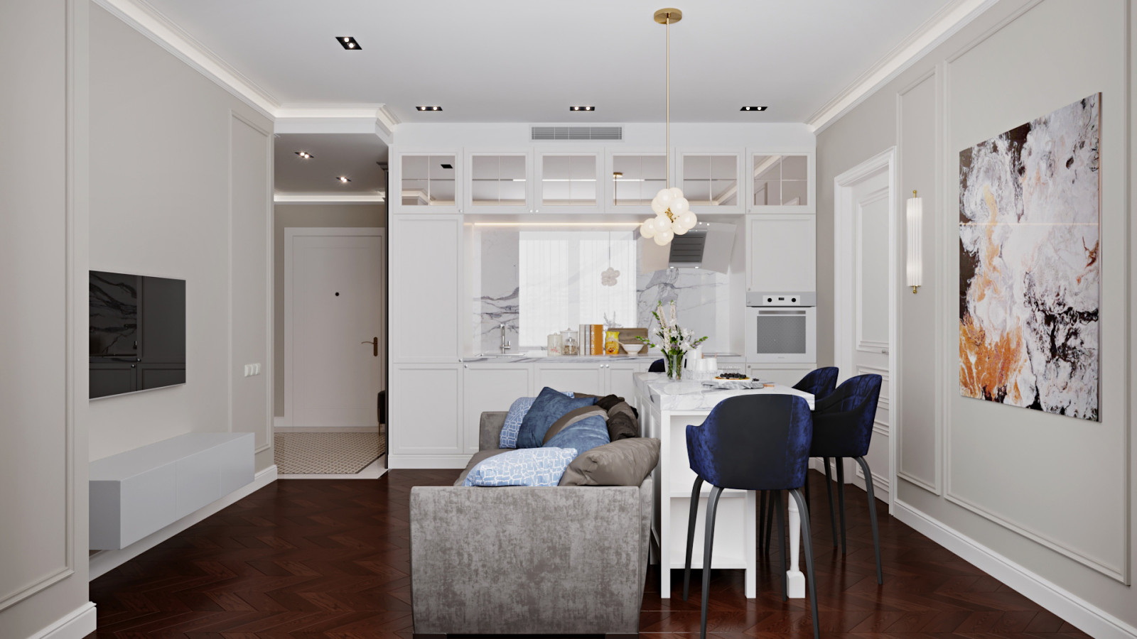 Трехкомнатная квартира в ЖК "Царская площадь"