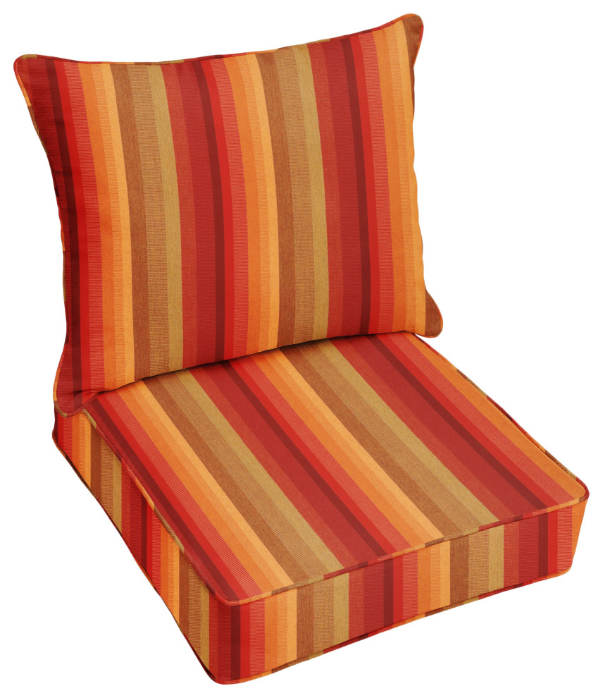 Sunbrella Astoria Sunset Outdoor Deep Seating Pillow and Cushion Set