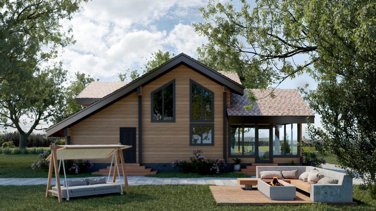 Загородный дом из бруса