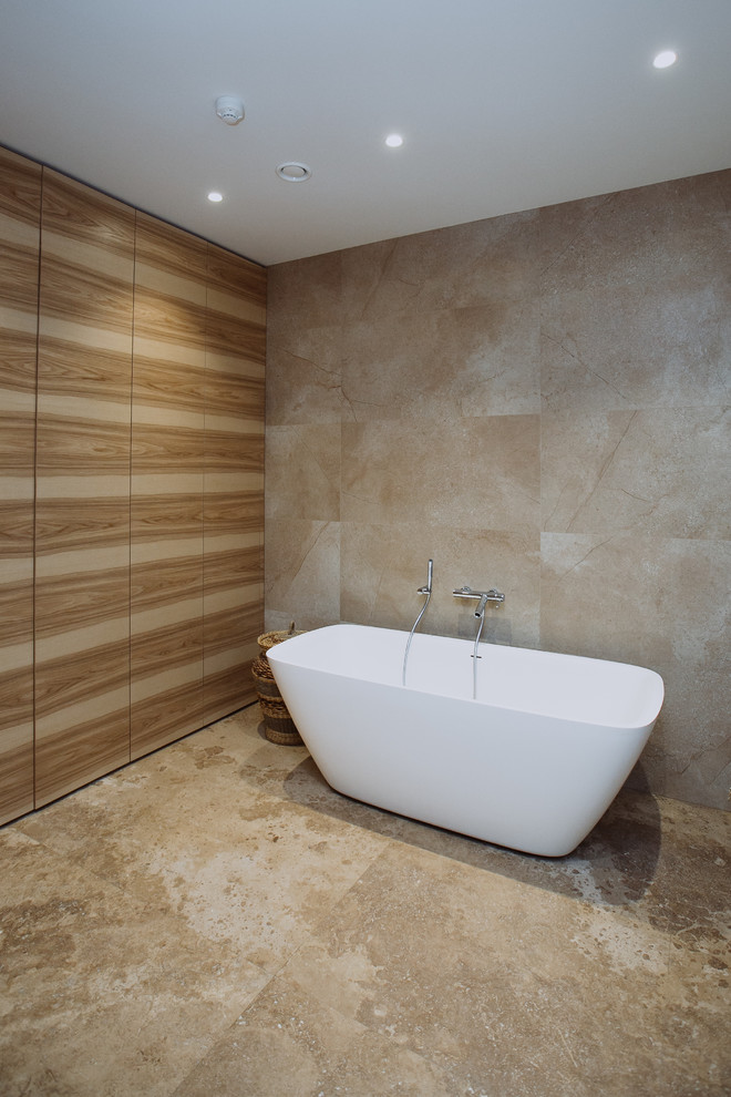 Охта Травертиновая Лестница и Полы