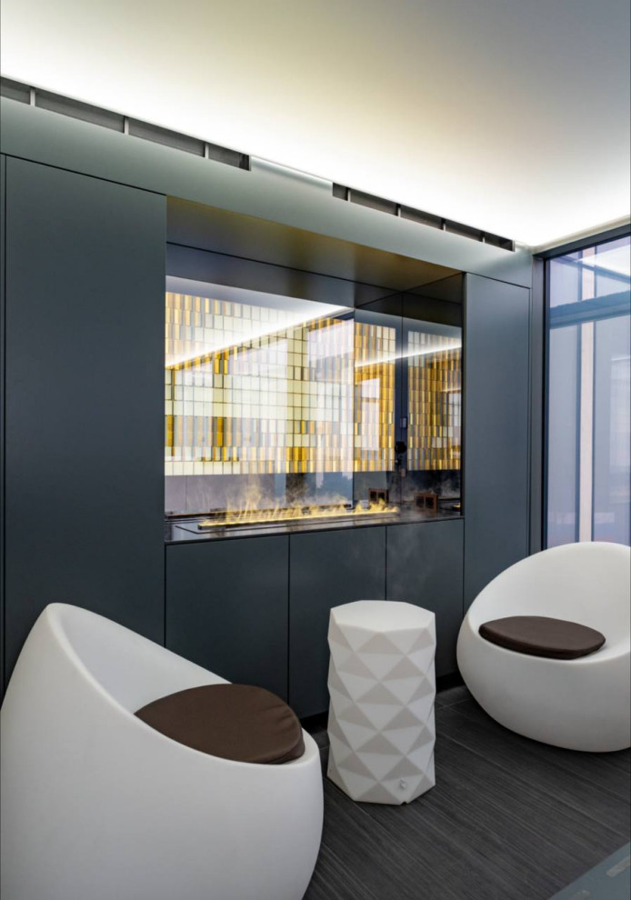 Шкаф для спа зоны с камином