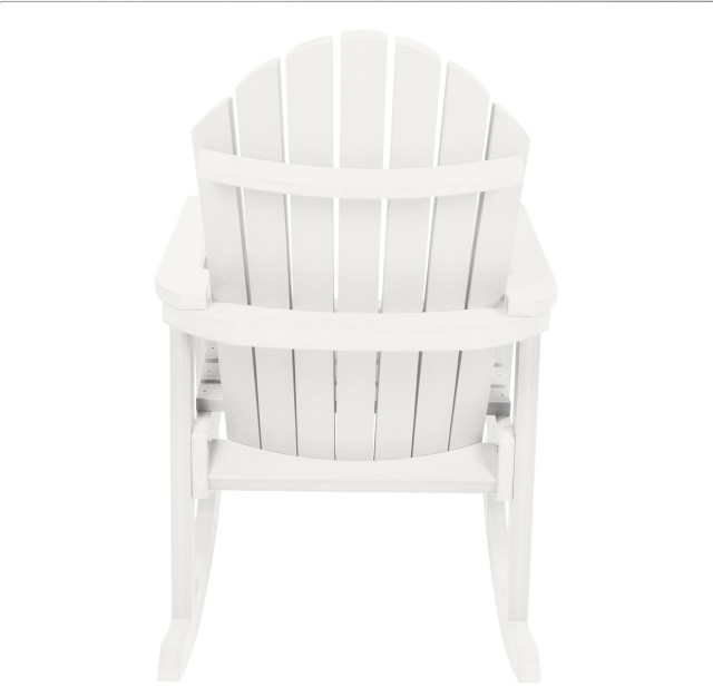Hamilton Rocking Chair, Weathered Acorn - Beach Style - Outdoor Rocking ...