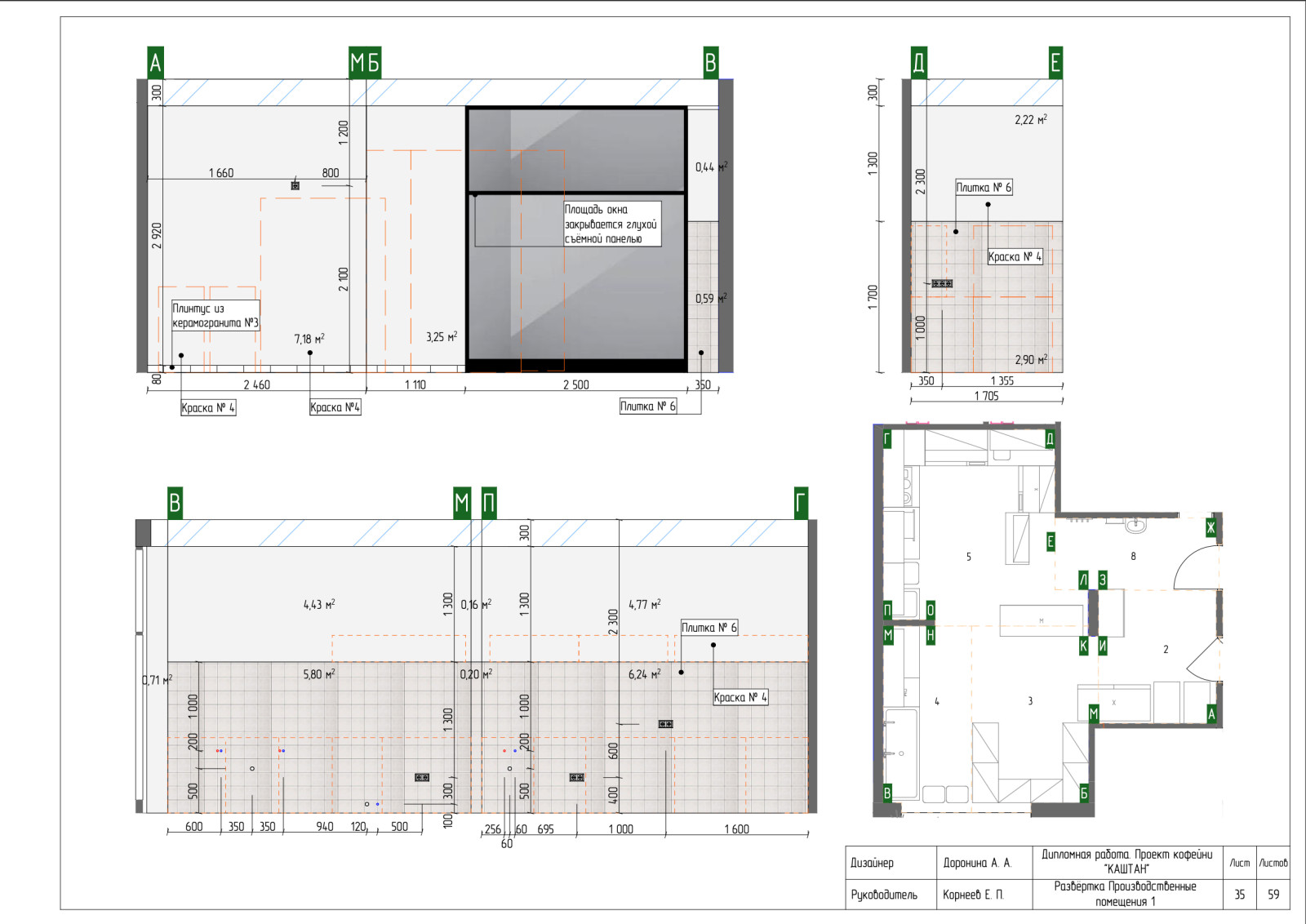 Рабочие чертежи к проекту "КАШТАН"