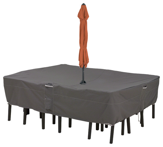 Rectang/Oval Patio Table, Chair Set Cover, Umbrella Hole/Premium