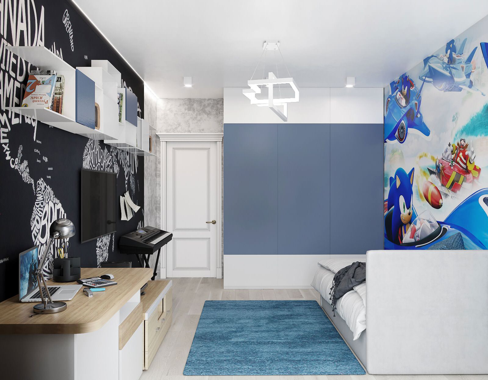 Итоговая визуализация проекта интерьера трёхкомнатной квартиры