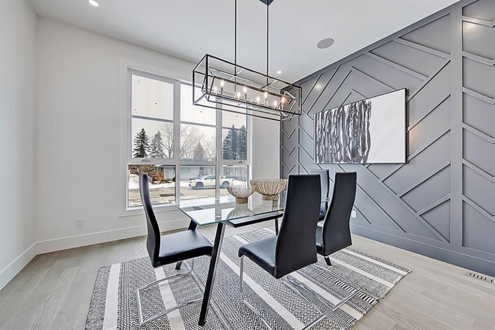Transitional home design photo in Calgary