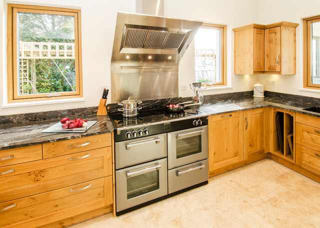 New Build House, Devon landstil-koekken