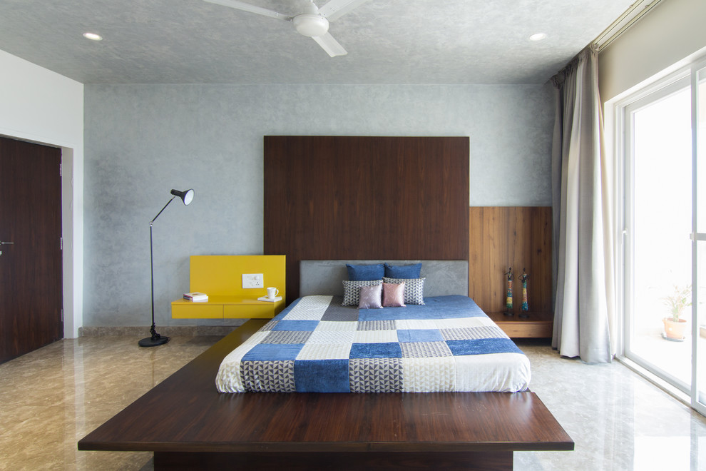 Inspiration for a contemporary bedroom in Bengaluru.