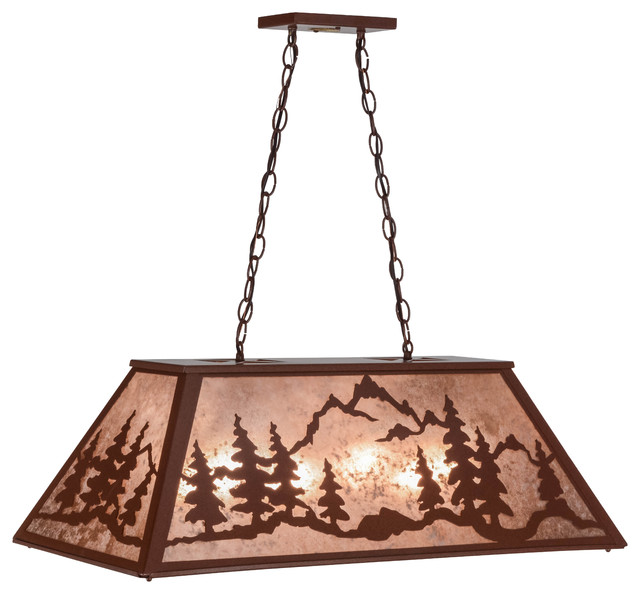 33 Mountain Range Oblong Pendant Rustic Pendant Lighting By Meyda