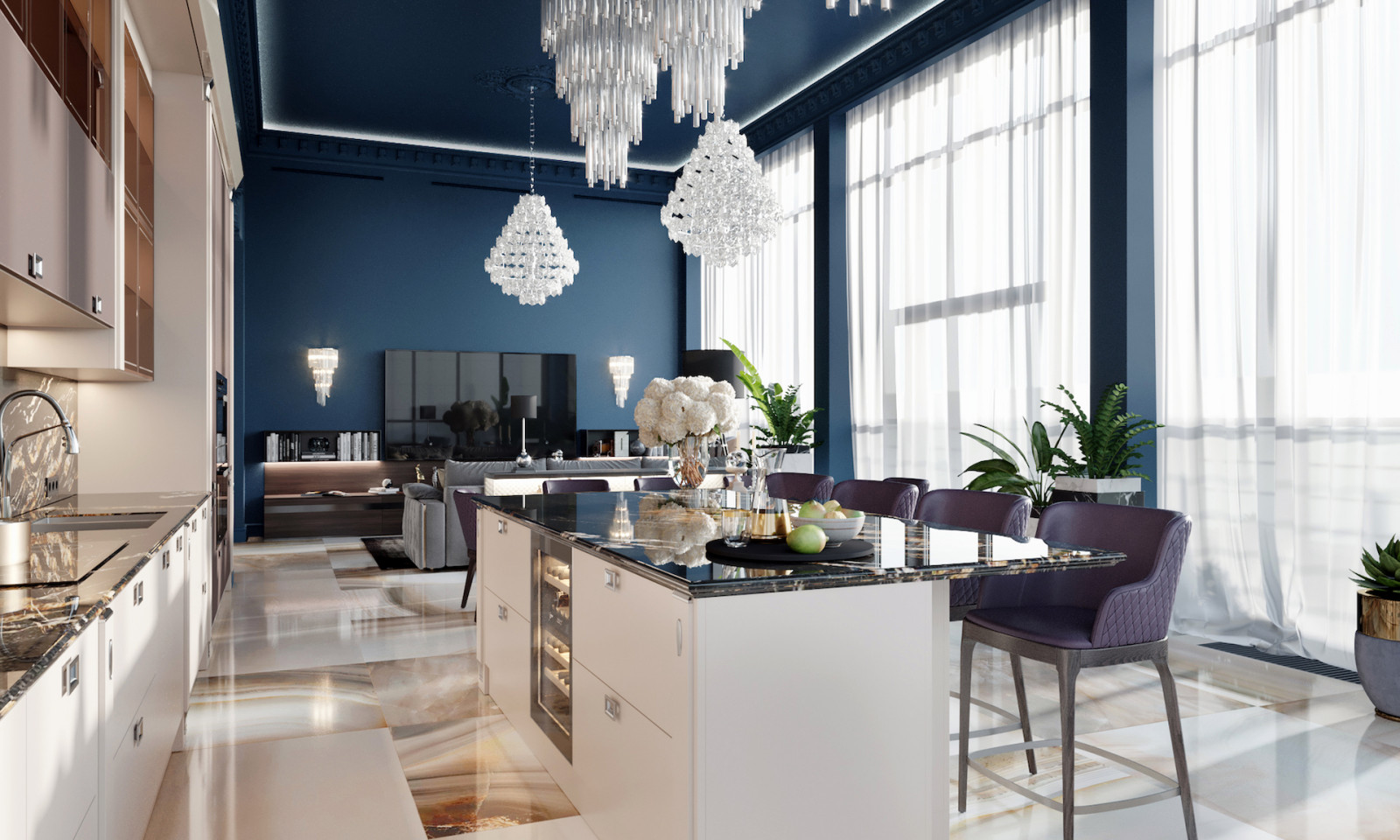 Квартира 200 м² в ЖК «Riverside»