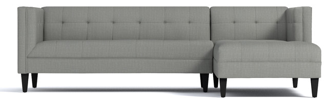 Pacific 2 Piece Sectional, Dove, Chaise on Left