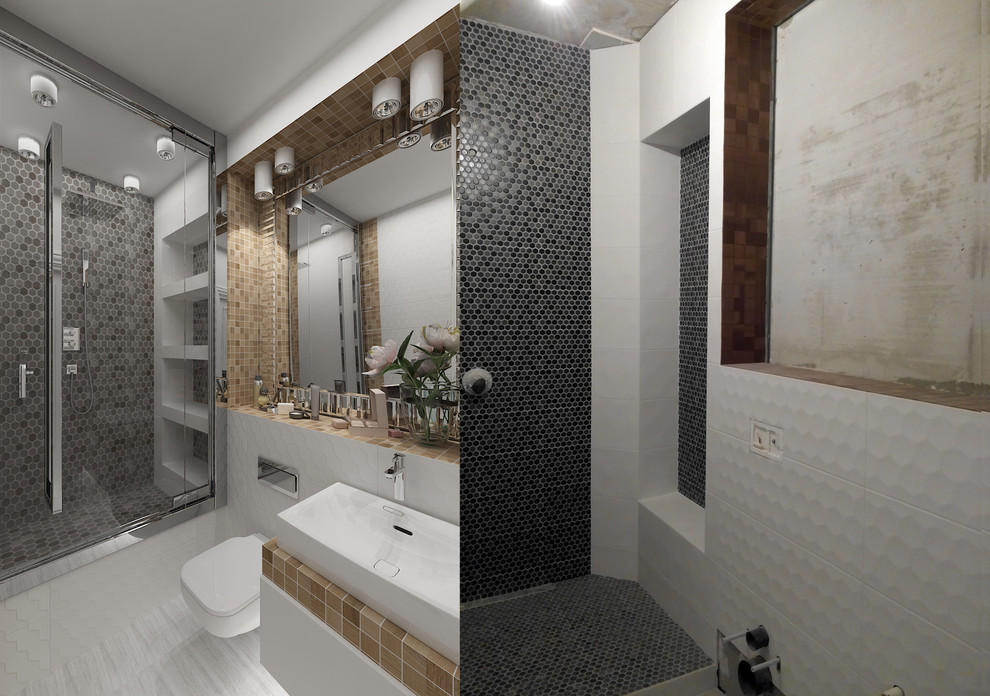 Современный  душ