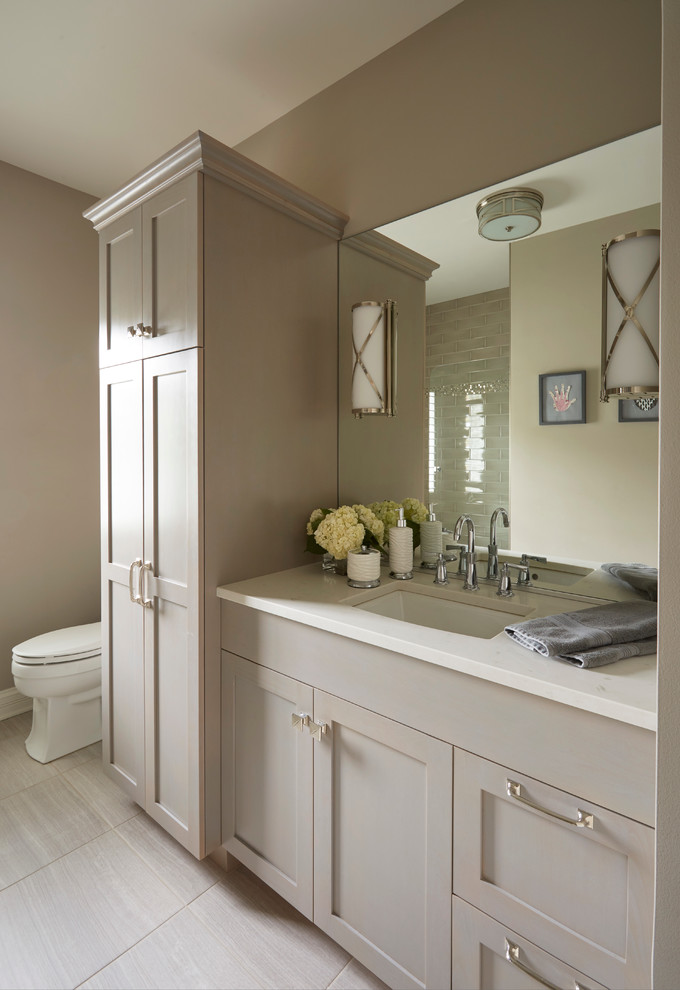 Transitional home design photo in Chicago