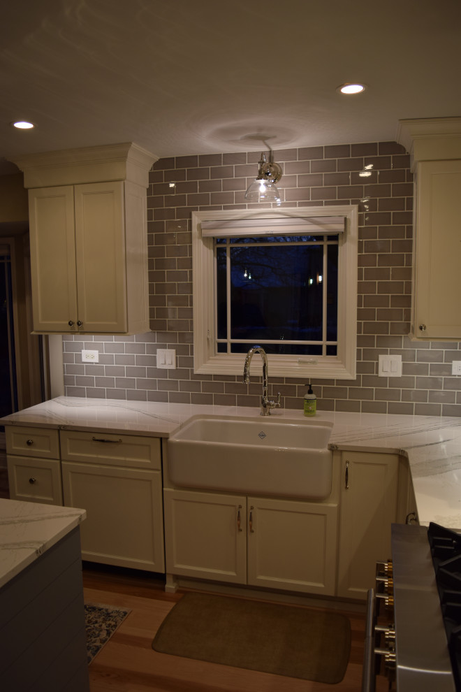 Inspiration for a transitional home design remodel in Chicago