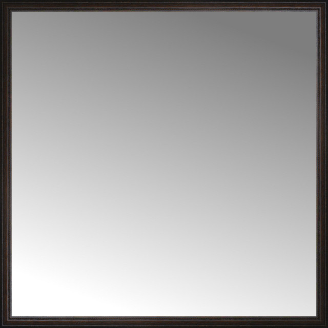 72 X72 Custom Framed Mirror Traditional Wall Mirrors By 72 X72 Custom Framed Mirror Distressed Brown