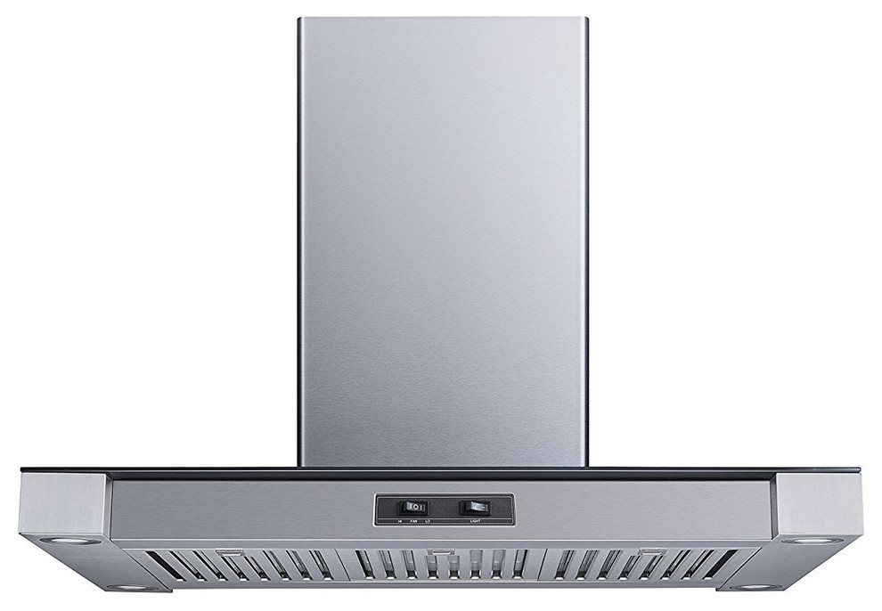 Winflo Convertible Island Range Hood, Stainless Steel, 36