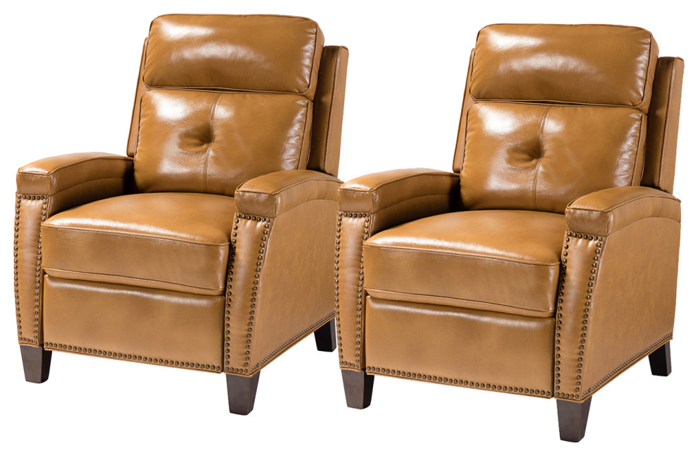 jazmine genuine leather manual recliner