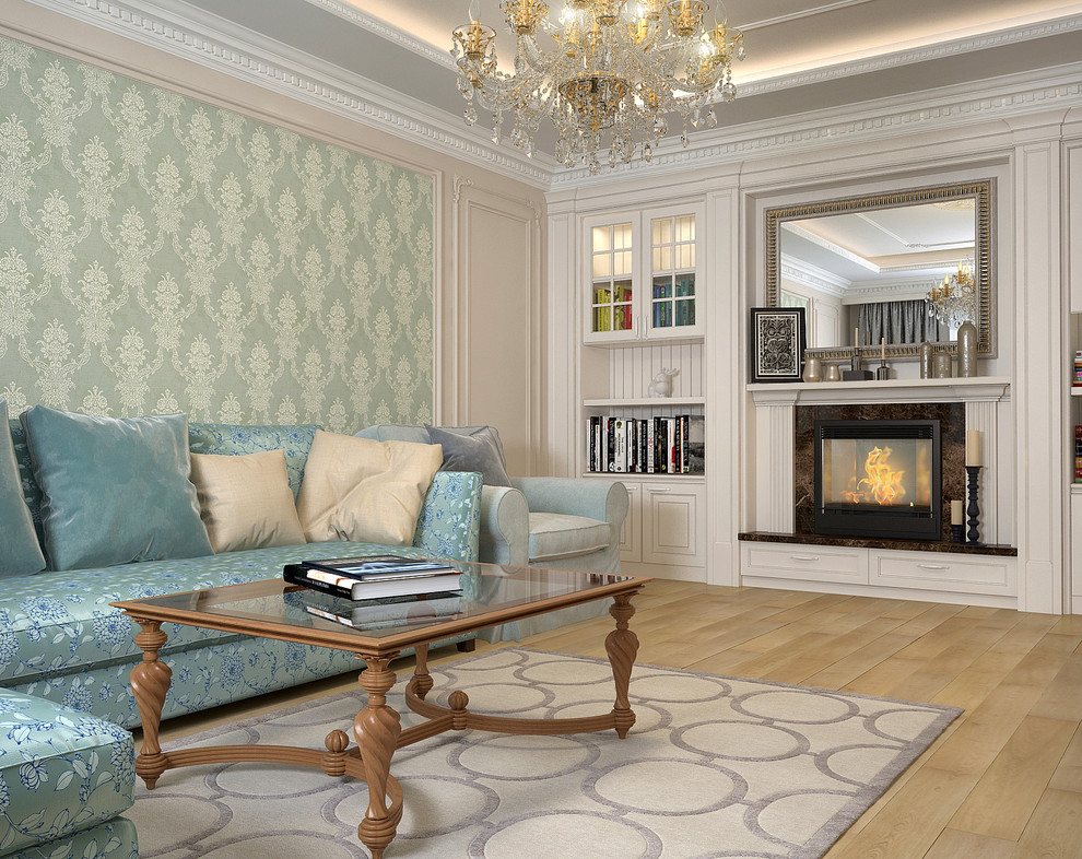 Кухня-гостиная в стиле неоклассика