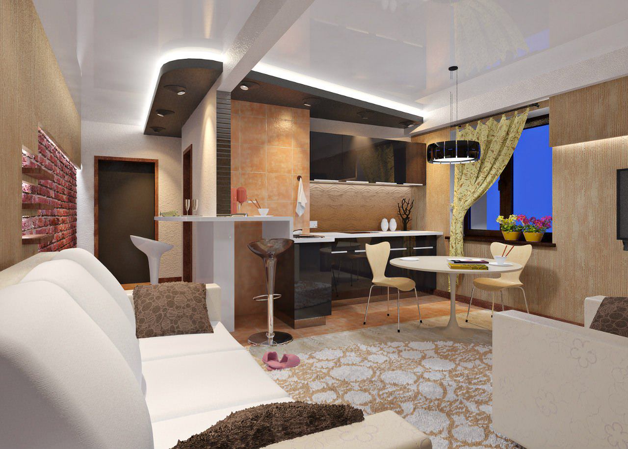 студия в современном стиле