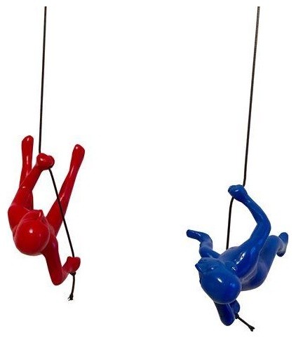 Climbing Man Wall Art climbing man wall art position blue , red 2-pieces - wall Climbing Man Wall Art climbing man wall art position blue , red 2-pieces - wall