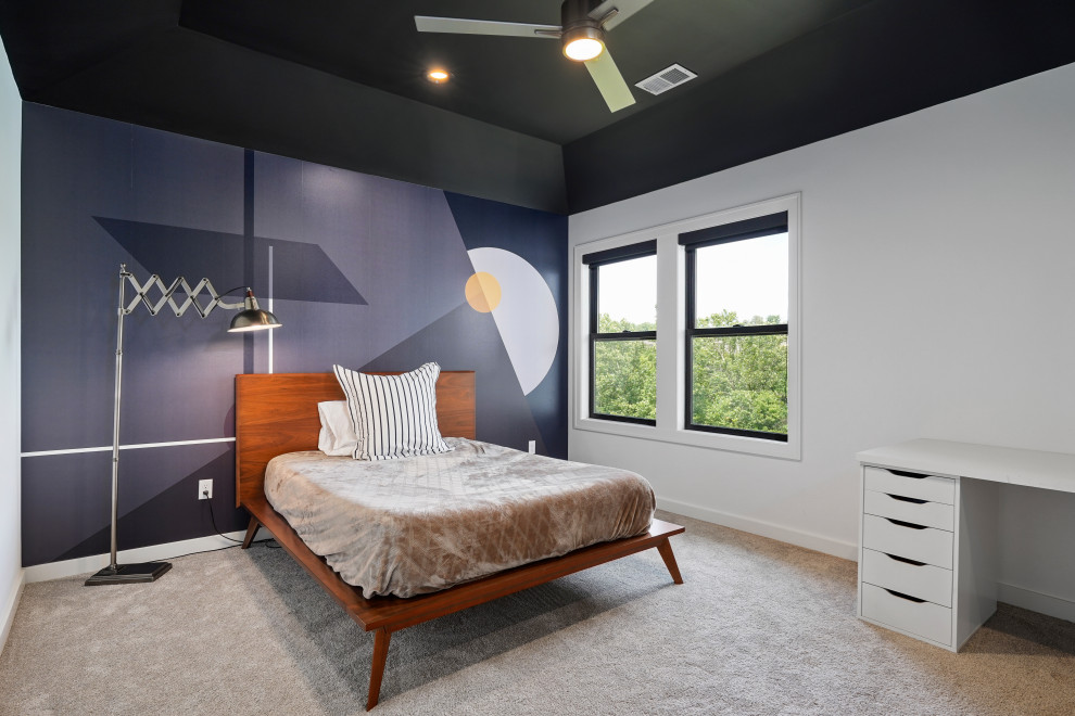 カンザスシティにあるコンテンポラリースタイルのおしゃれな寝室