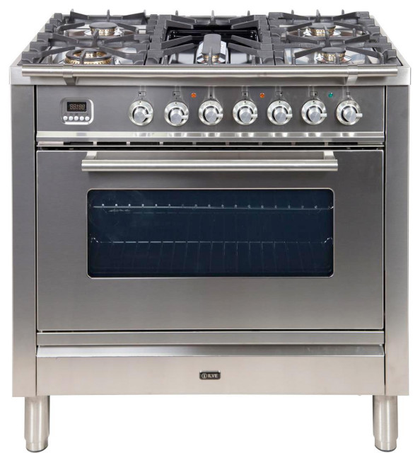 Ilve 36" Freestanding Dual Fuel Range With Conversion Kit