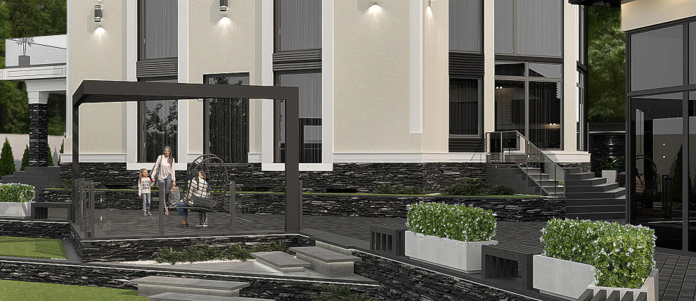 Дом с ландшафтом