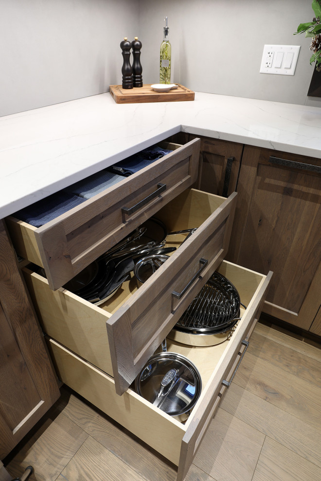 Example of a mountain style kitchen design in Vancouver
