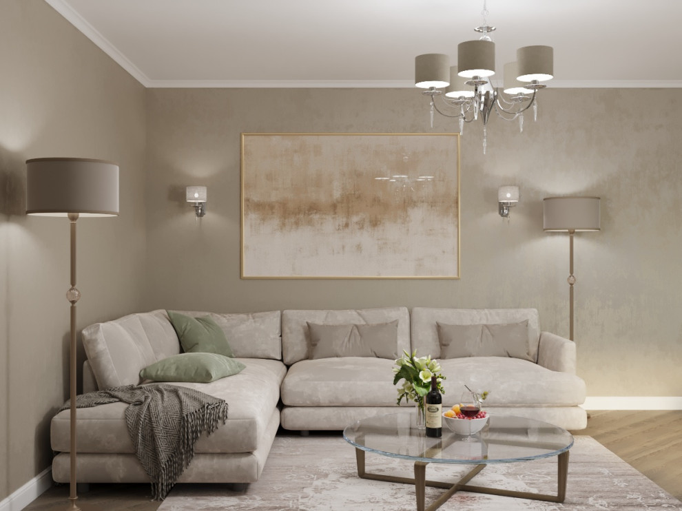 Гостиная-кухня-холл .