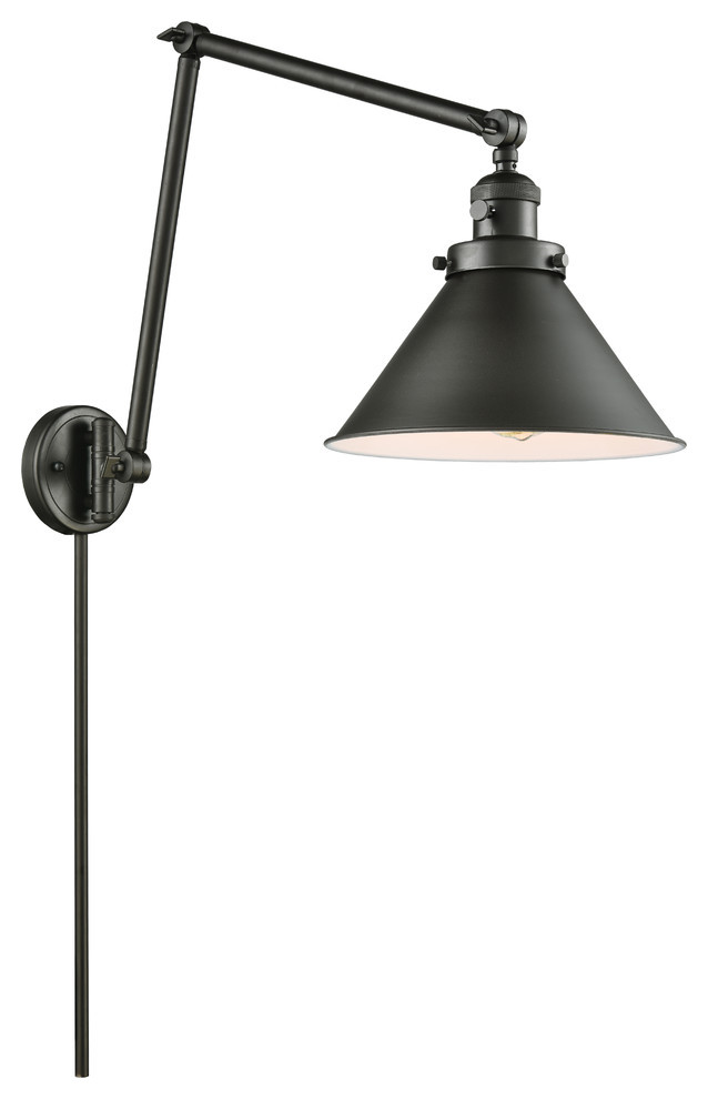 Double Swing Arm Bridge Lamp, Oil Rubbed Bronze Industrial Swing