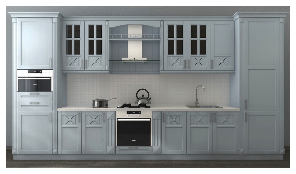 Кухни с фрезерованными фасадами