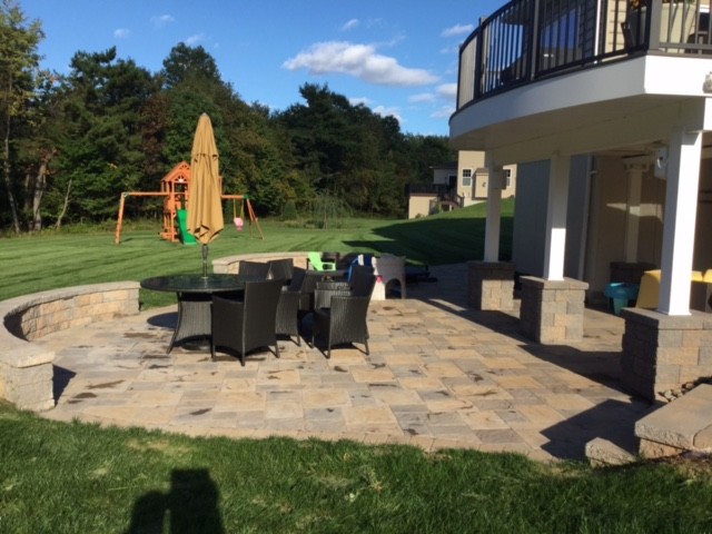 Interlocking Concrete Patio/Composite Deck