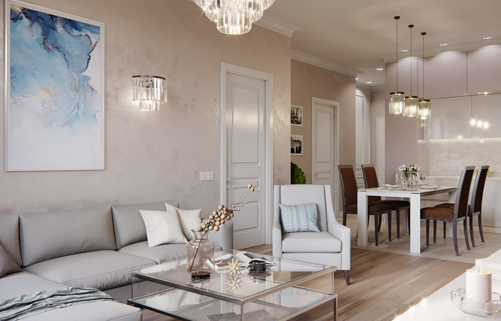 Визуализация кухни-гостиной для дизайнера Ксении Хоняковой Smart interior