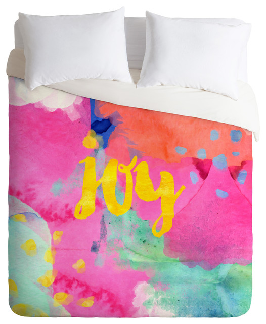 Hello Sayang Oui Joy Duvet Cover Contemporary Duvet Covers And