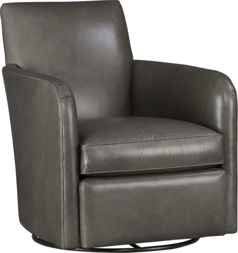 Zoe Leather Swivel Chair