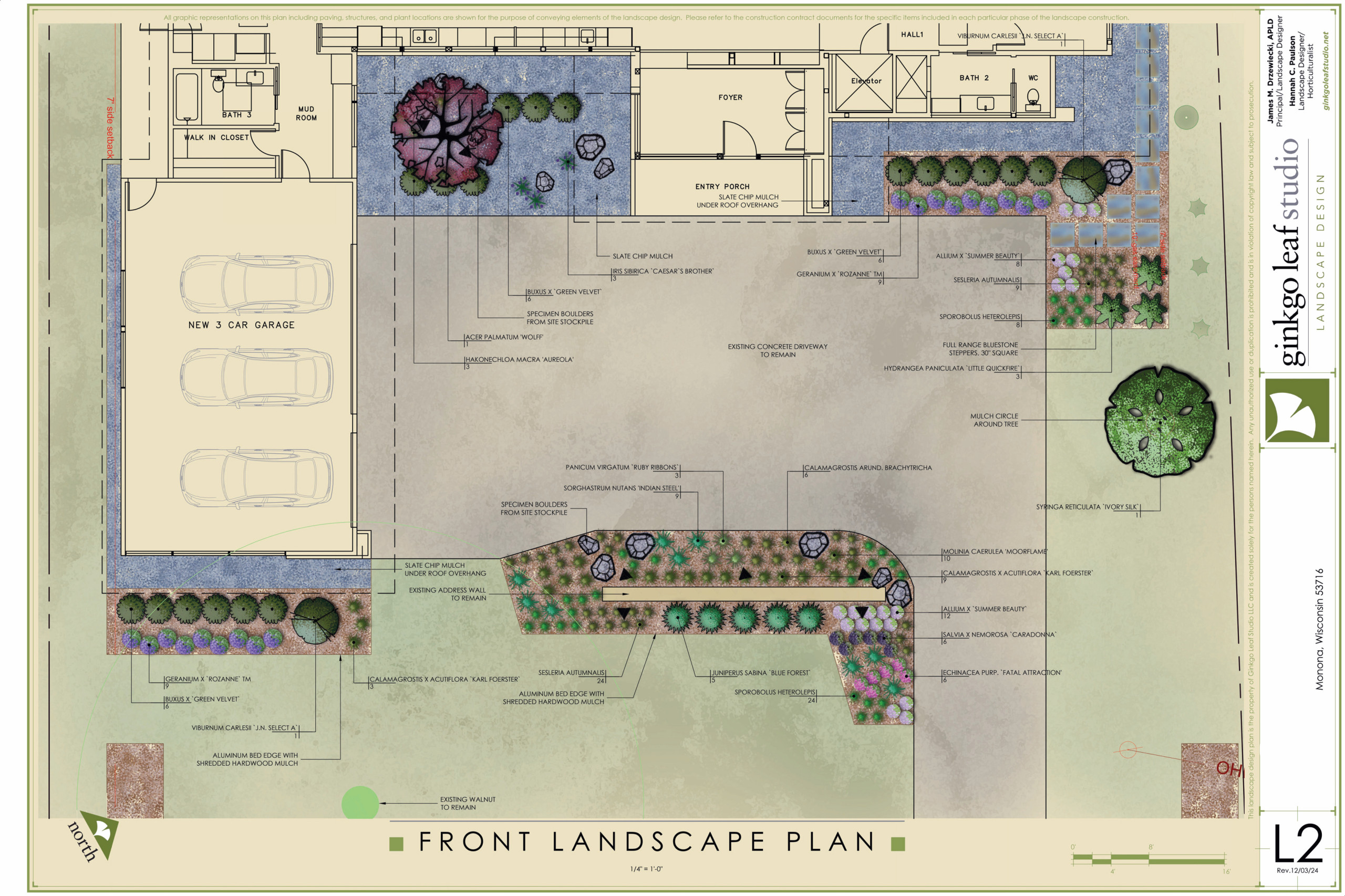 Modern Front + Back New Landscape - Monona, WI