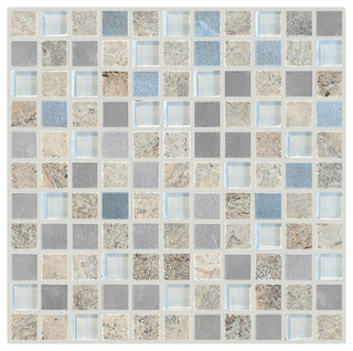 11.76"x11.76" Imagination Mosaic, Set Of 4 - Contemporary - Mosaic Tile