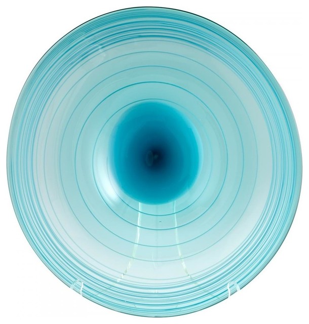 Cyan Design Aqua Record Plate, Blue/Clear