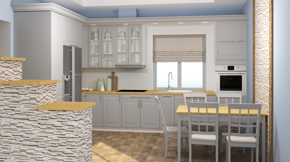 Визуализация гостинной и кухни