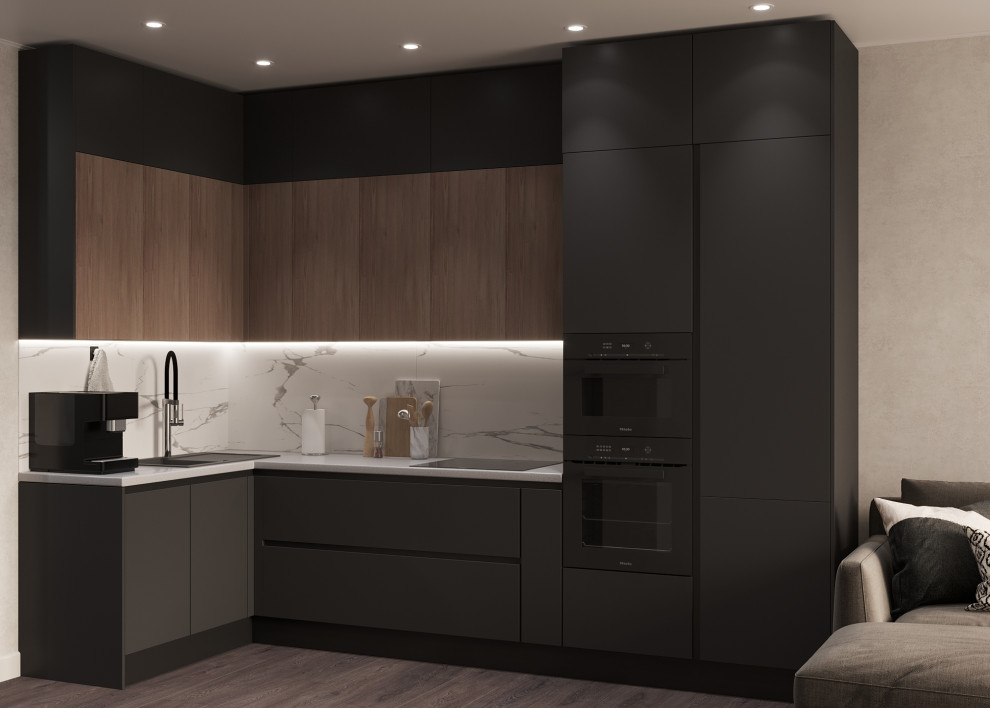 Кухня-гостиная из проекта "Аллея парк" г. Сочи