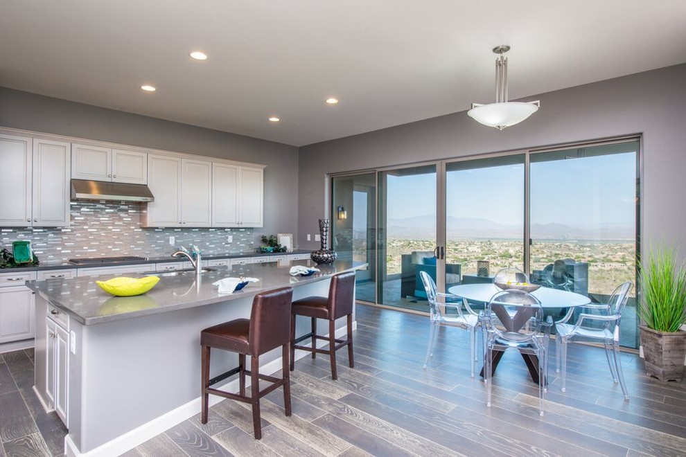 Home design - large transitional home design idea in Phoenix