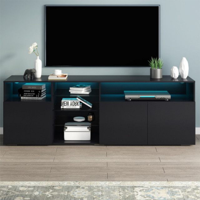 Universal Entertainment Center black modern TV stand - Modern ...