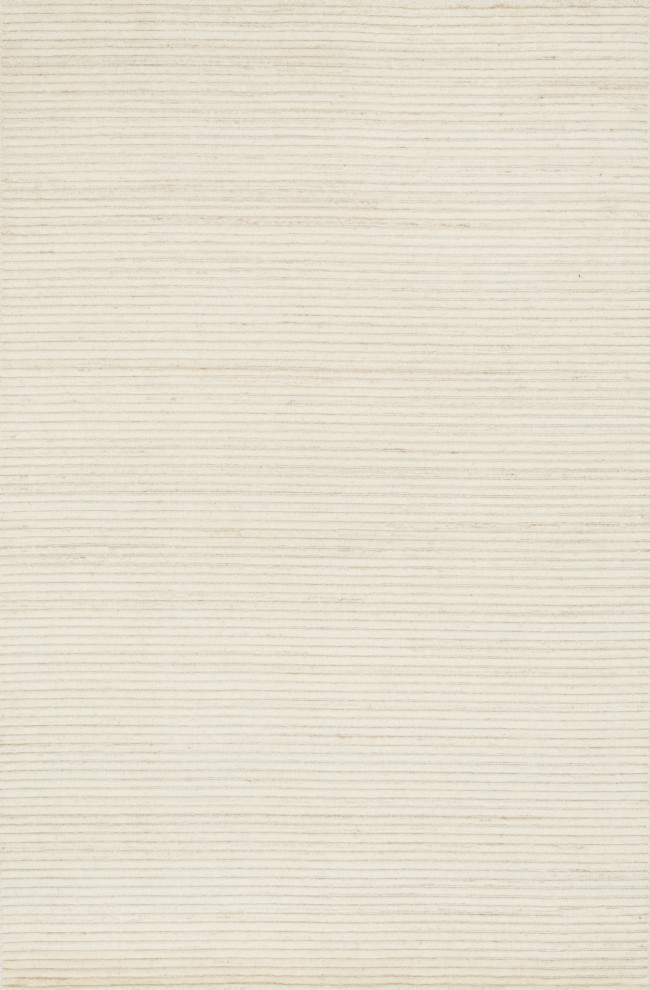100% Undyed Natural Wool Handmade Hadley HD-06 Ivory Area Rug by Loloi, 3'6"x5'6