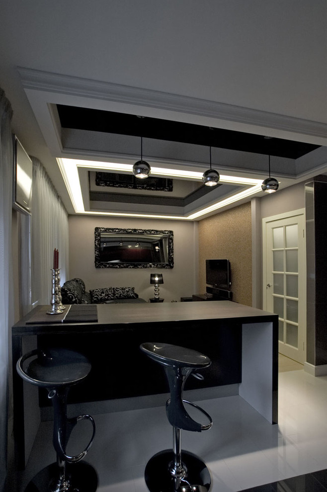 черно-белый интерьер