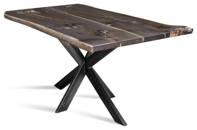 BANUR-104 Solid Wood Dining Table - Rustic - Dining Tables - by ...